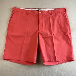 Peter Millar Mens 42 Red Lightweight Summer Golf Shorts Casual Flat Front